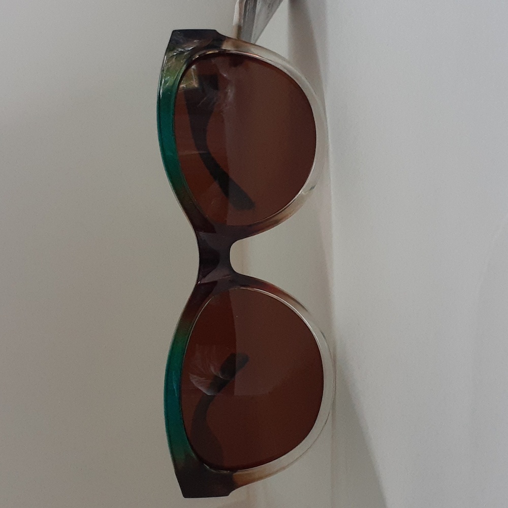 Panama Jack Women Sunglasses Polarized Brown Blue Clear Gold Frame